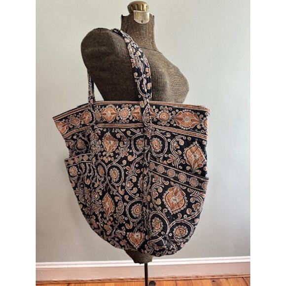 Vera Bradley Caffe Latte paisley extra large open tote - Picture 1 of 8